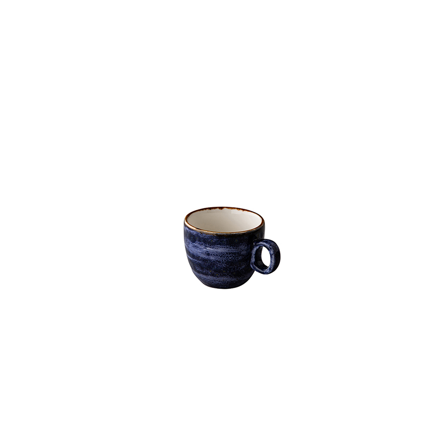 Jersey espresso kop stapelbaar blauw