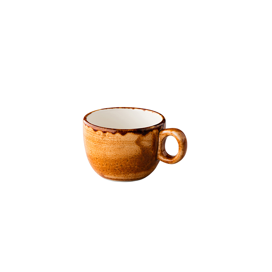 Jersey koffiekop stapelbaar oranje 160ml