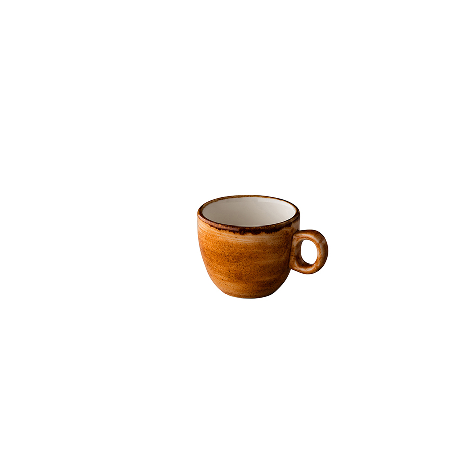 Jersey espresso kop stapelbaar oranje