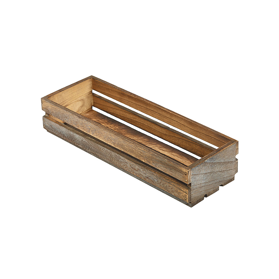 Houten langwerpig kratje 34x12x7cm