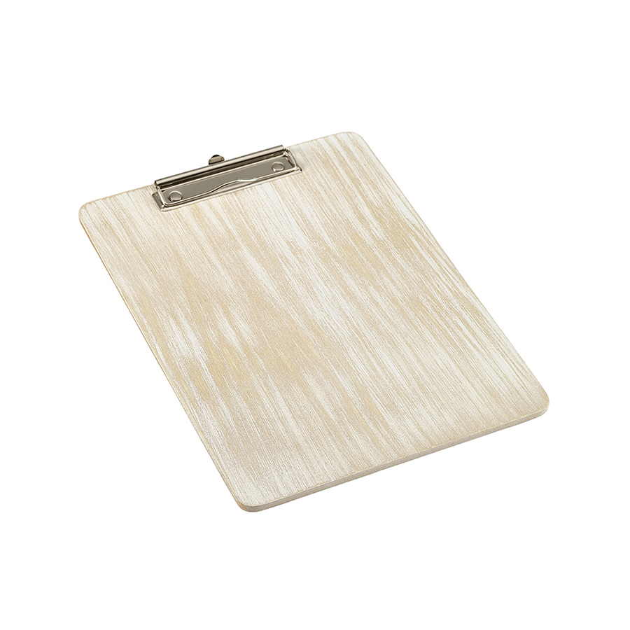 Houten menu/rekening klembord white wash