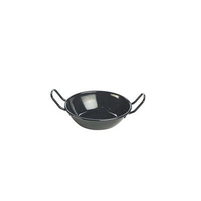 Emaille wokpan zwart 14cm