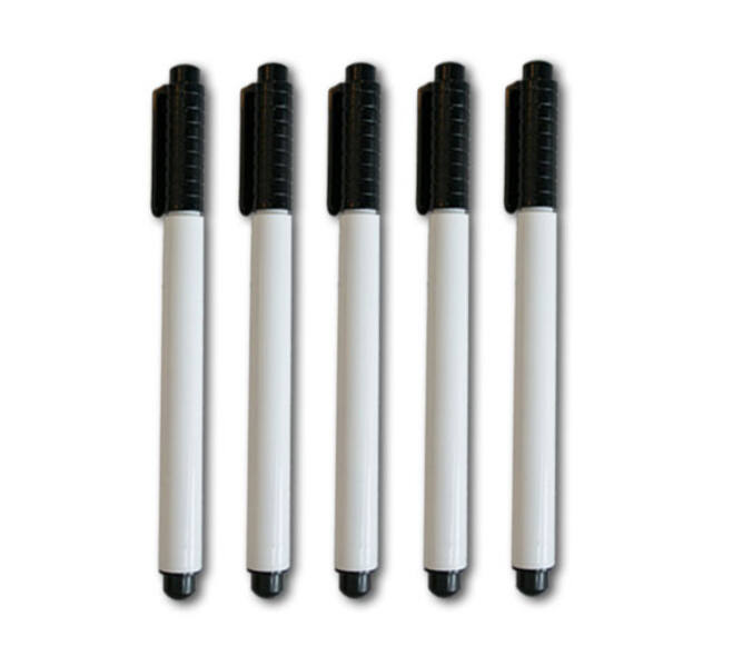 Whiteboard marker zwart 5x