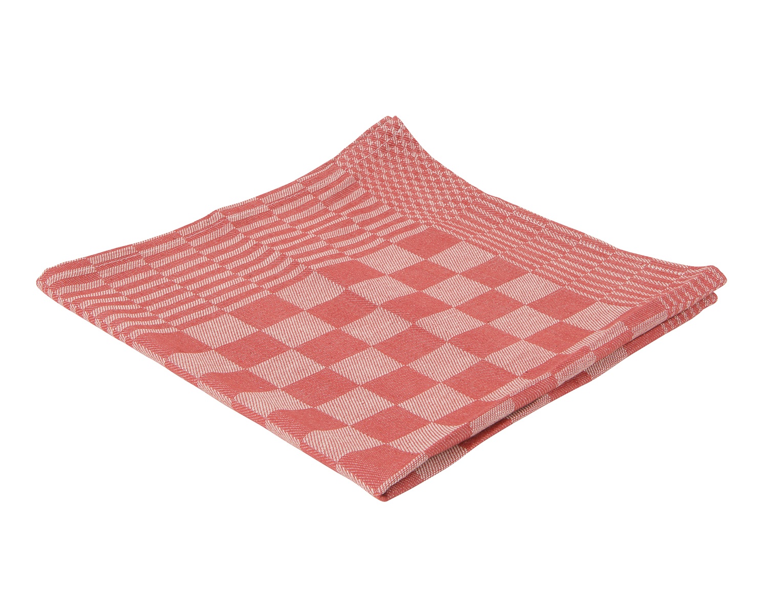 Theedoek blok ca 70x70cm rood set à 5