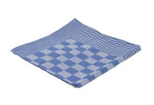 Theedoek blok ca 70x70cm blauw set à 5