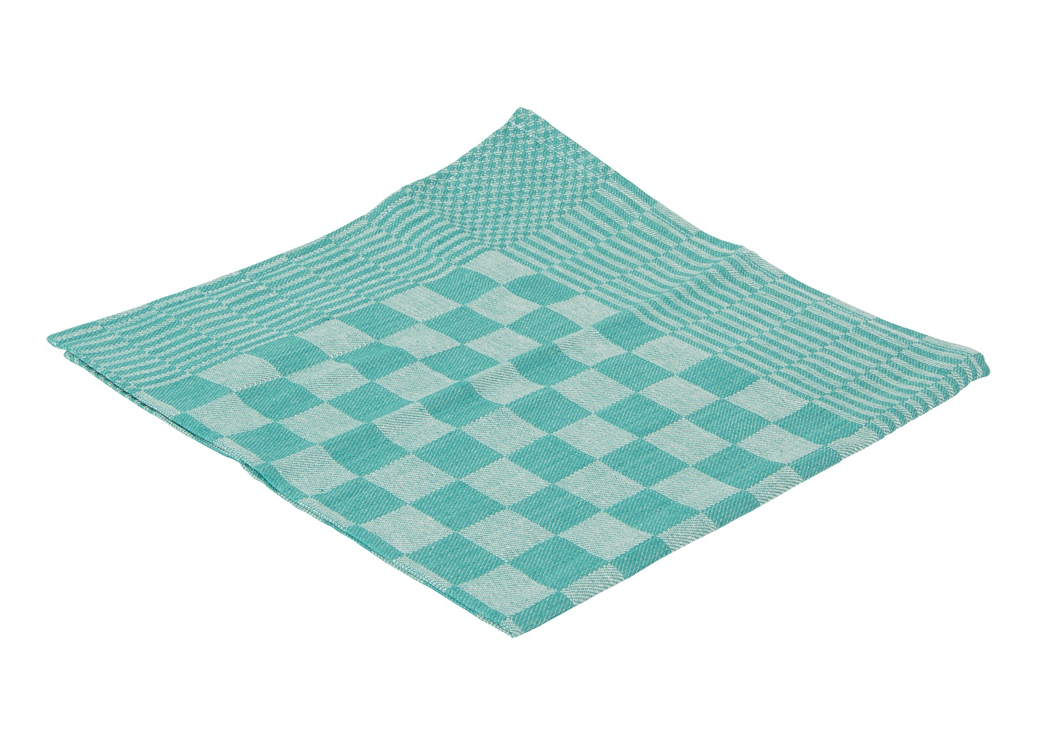 Theedoek blok ca 70x70 cm groen set a 6