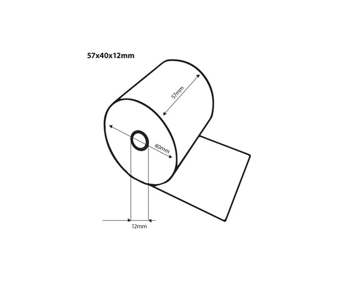 Thermische pinrol 57x40x12 (50 stuks)
